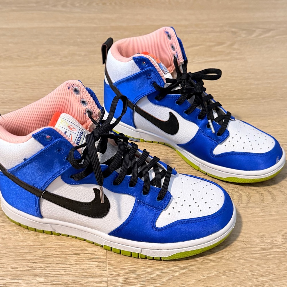 Nike Dunk High Blue Satin